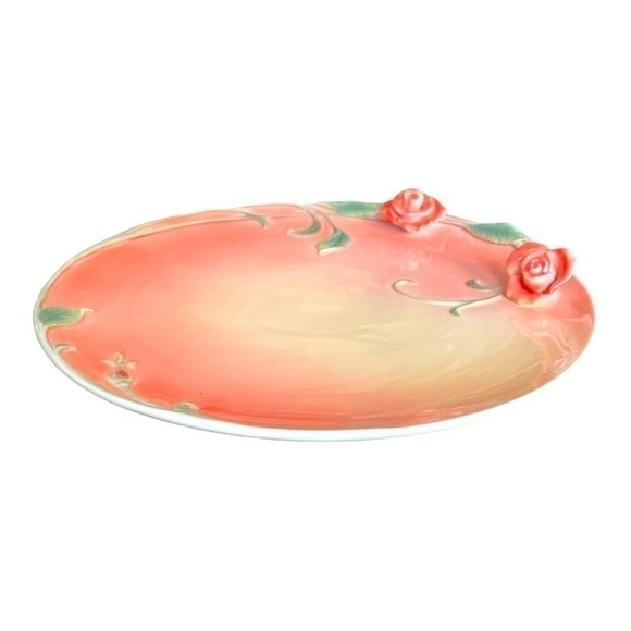 SORELLE servings plate, ceramic, rose design, excellent condition, no chips - Picture 2 of 6